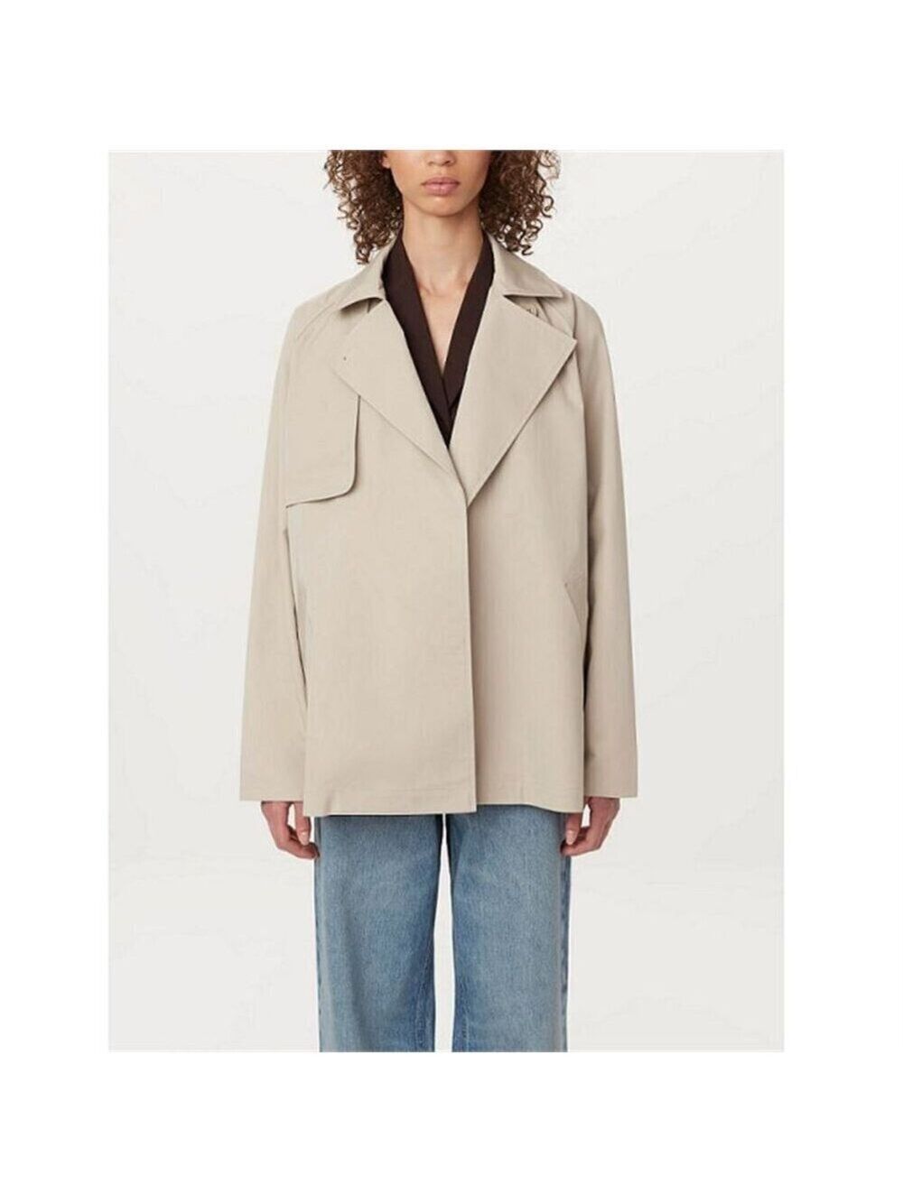 NWT Frank & Oak The Cropped Trench Coat in Light Beige M
